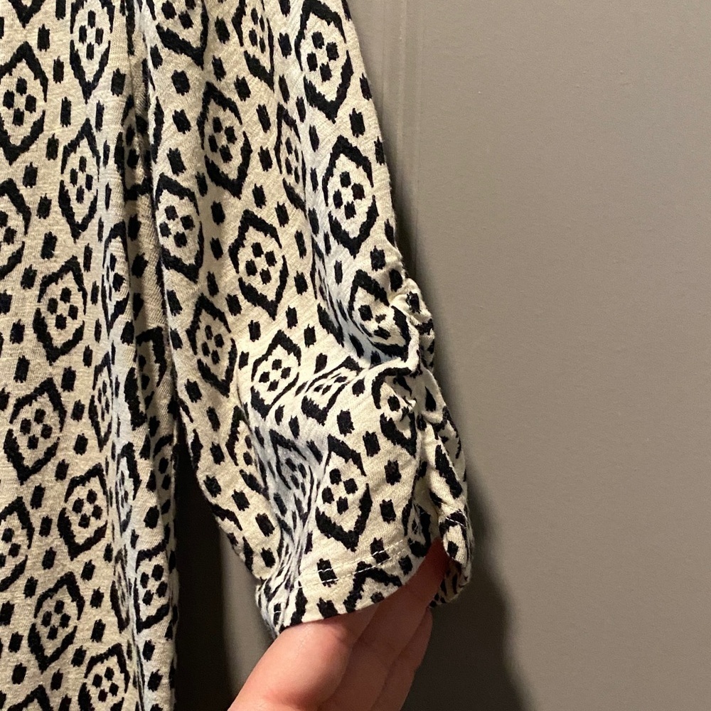 Anthropologie Akemi + Kin Ikat Mixed Print Cotton Boho Top Small - Picture 5 of 8